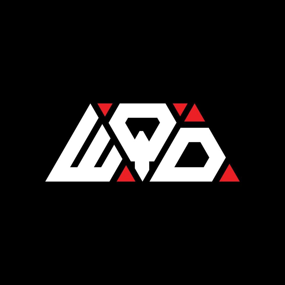 création de logo de lettre triangle wqd avec forme de triangle. monogramme de conception de logo triangle wqd. modèle de logo vectoriel triangle wqd avec couleur rouge. logo triangulaire wqd logo simple, élégant et luxueux. wqd