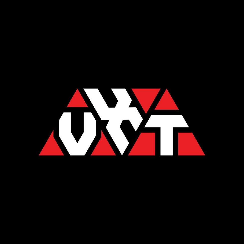 création de logo de lettre triangle vxt avec forme de triangle. monogramme de conception de logo triangle vxt. modèle de logo vectoriel triangle vxt avec couleur rouge. logo triangulaire vxt logo simple, élégant et luxueux. vxt