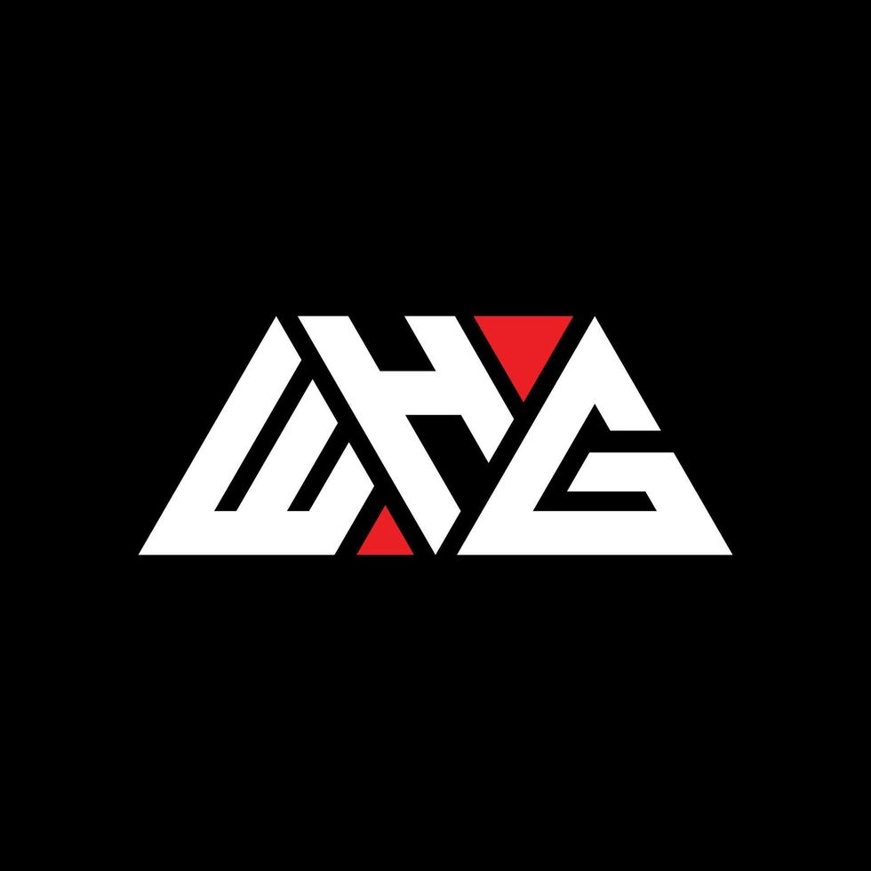 création de logo de lettre triangle whg avec forme de triangle. monogramme de conception de logo triangle whg. modèle de logo vectoriel triangle whg avec couleur rouge. logo triangulaire whg logo simple, élégant et luxueux. whg