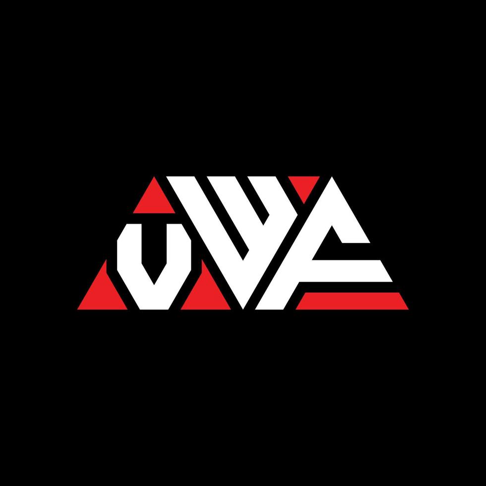 création de logo de lettre triangle vwf avec forme de triangle. monogramme de conception de logo triangle vwf. modèle de logo vectoriel triangle vwf avec couleur rouge. logo triangulaire vwf logo simple, élégant et luxueux. vwf