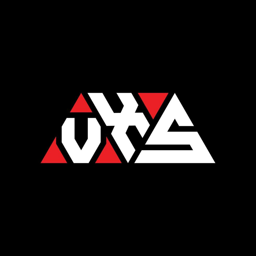 création de logo de lettre triangle vxs avec forme de triangle. monogramme de conception de logo triangle vxs. modèle de logo vectoriel triangle vxs avec couleur rouge. logo triangulaire vxs logo simple, élégant et luxueux. vx