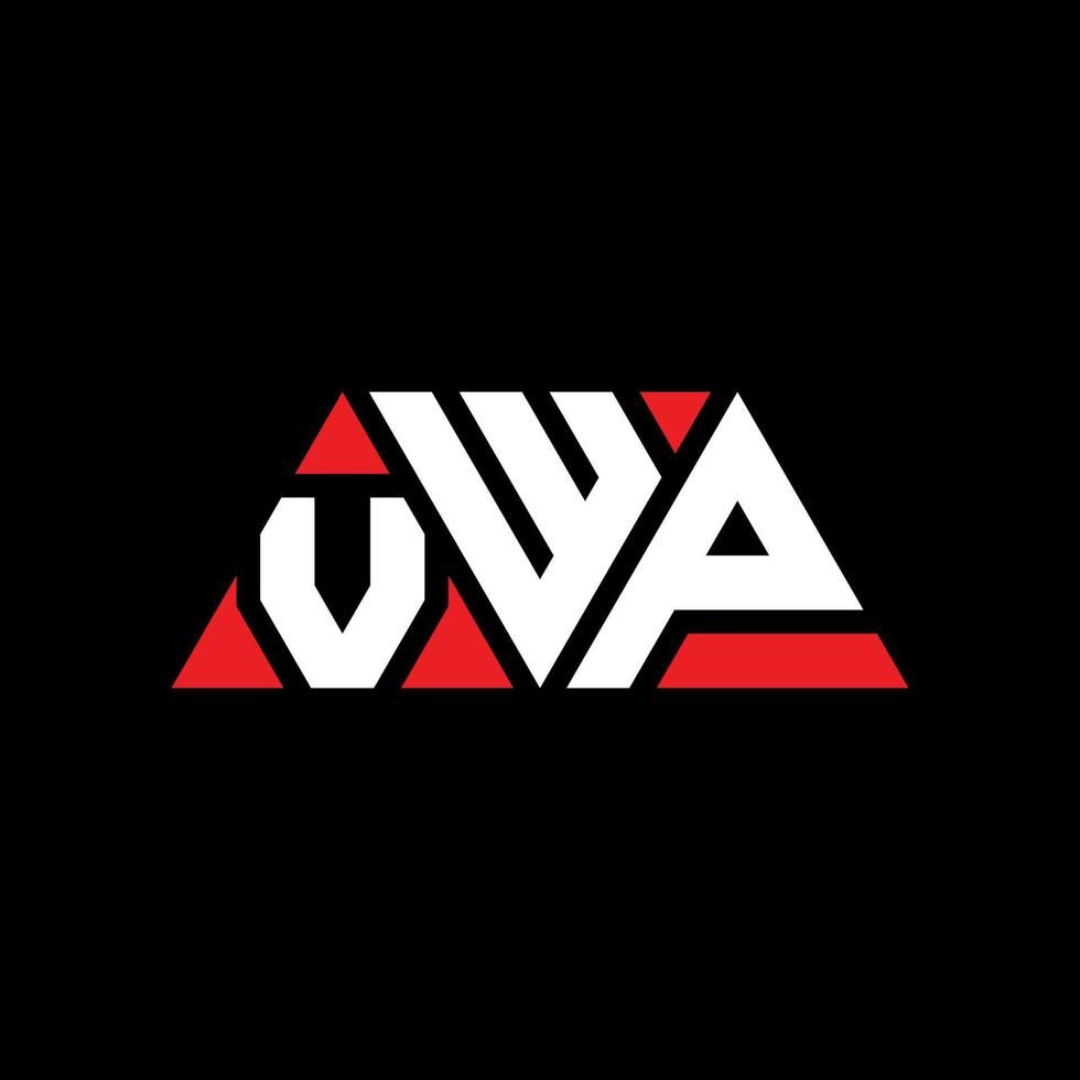 création de logo de lettre triangle vwp avec forme de triangle. monogramme de conception de logo triangle vwp. modèle de logo vectoriel vwp triangle avec couleur rouge. logo triangulaire vwp logo simple, élégant et luxueux. vwp