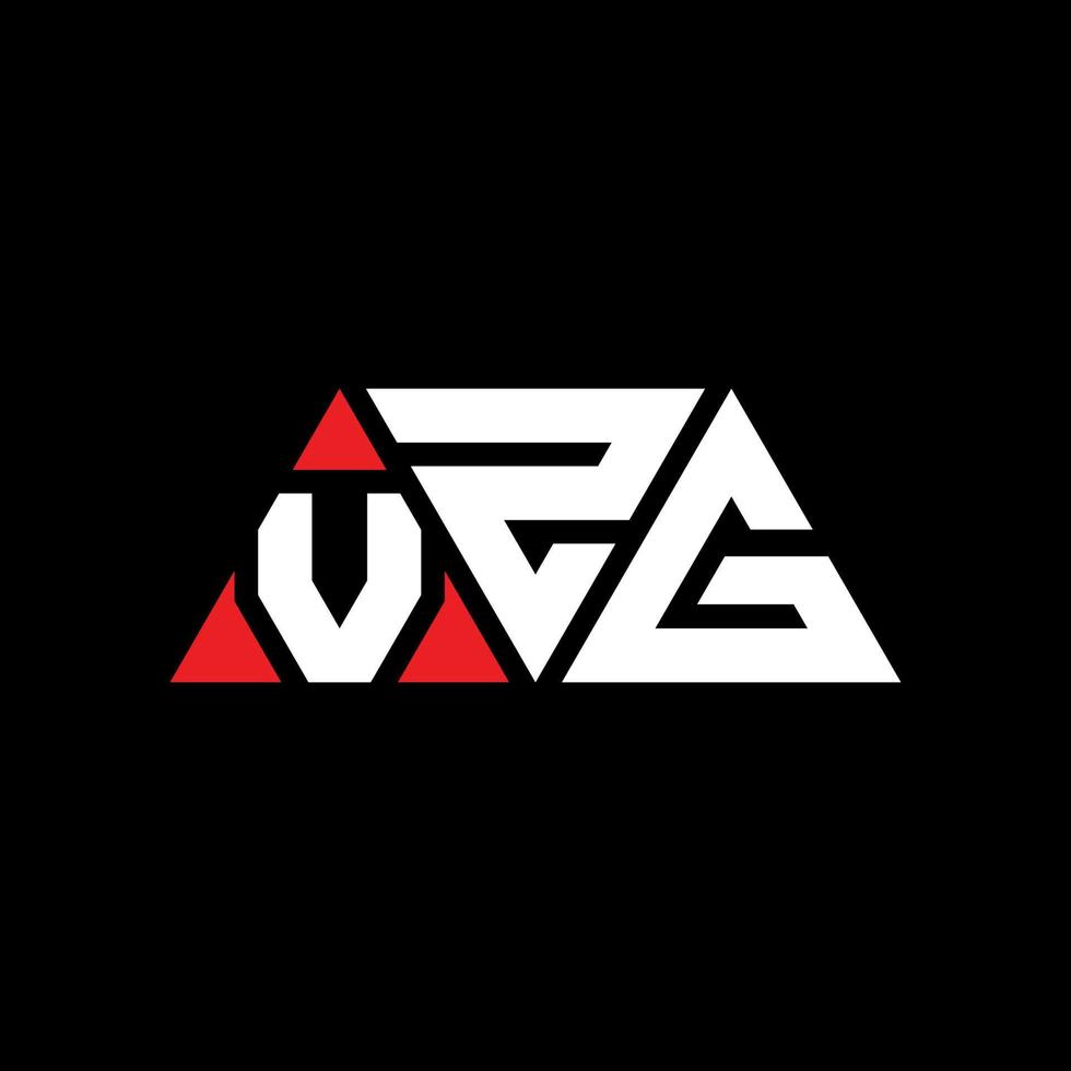 création de logo de lettre triangle vzg avec forme de triangle. monogramme de conception de logo triangle vzg. modèle de logo vectoriel triangle vzg avec couleur rouge. logo triangulaire vzg logo simple, élégant et luxueux. vzg