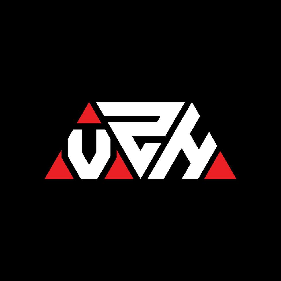 création de logo de lettre triangle vzh avec forme de triangle. monogramme de conception de logo triangle vzh. modèle de logo vectoriel triangle vzh avec couleur rouge. logo triangulaire vzh logo simple, élégant et luxueux. vzh