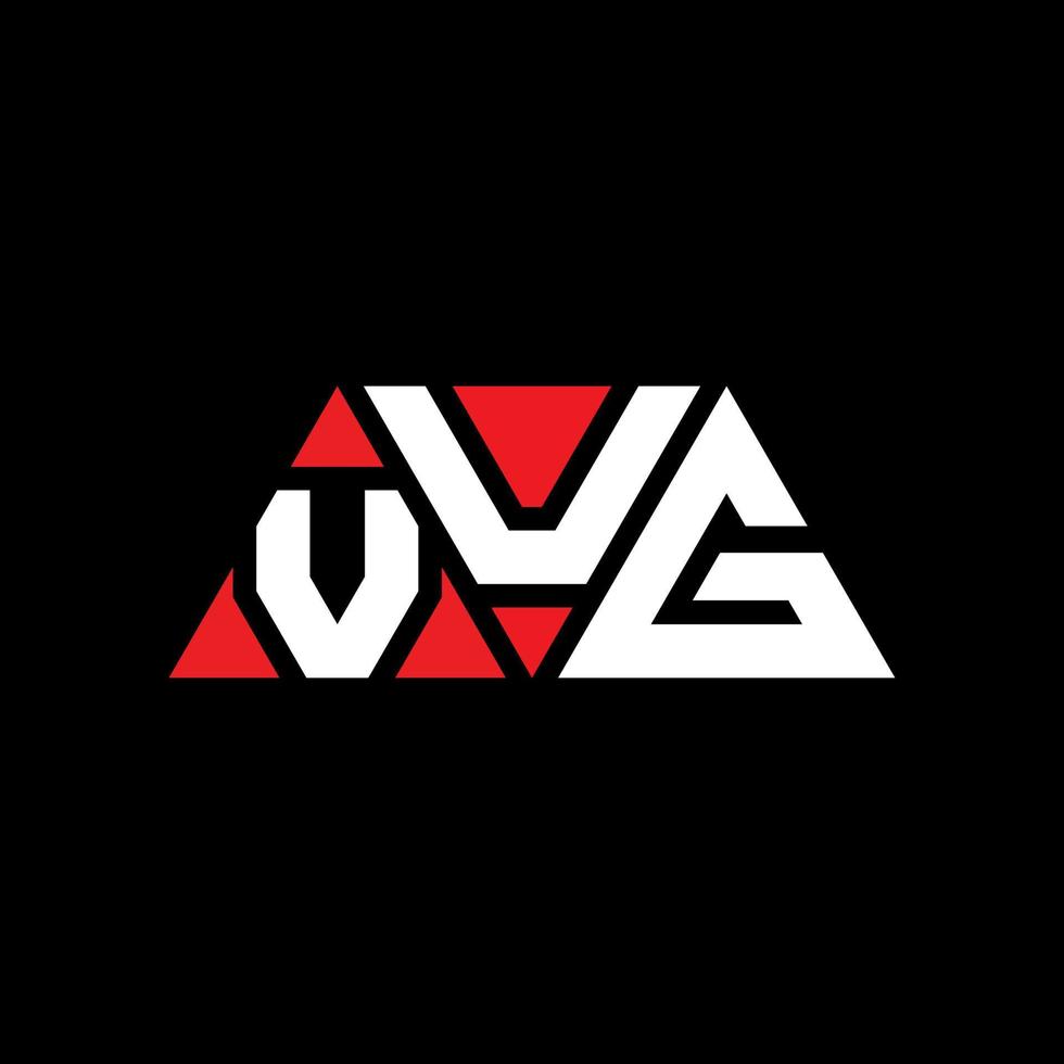 création de logo de lettre triangle vug avec forme de triangle. monogramme de conception de logo triangle vug. modèle de logo vectoriel triangle vug avec couleur rouge. logo triangulaire vug logo simple, élégant et luxueux. vug