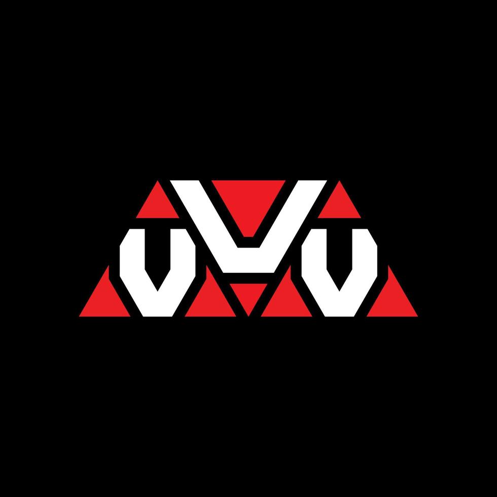 création de logo de lettre triangle vuv avec forme de triangle. monogramme de conception de logo triangle vuv. modèle de logo vectoriel triangle vuv avec couleur rouge. vuv logo triangulaire logo simple, élégant et luxueux. vuv