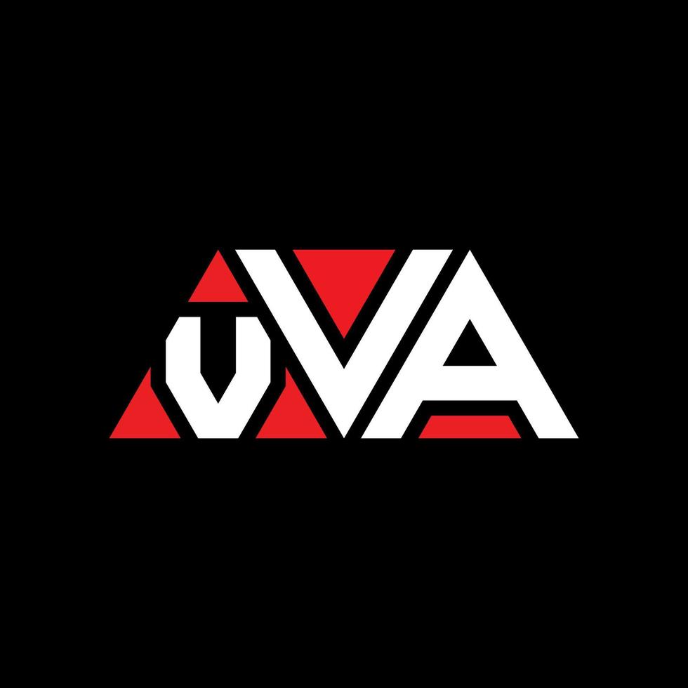 création de logo de lettre triangle vva avec forme de triangle. monogramme de conception de logo triangle vva. modèle de logo vectoriel triangle vva avec couleur rouge. vva logo triangulaire logo simple, élégant et luxueux. vva