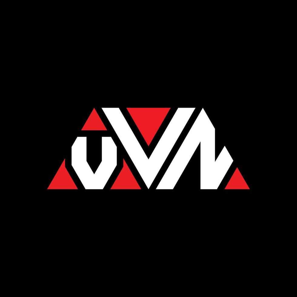 création de logo de lettre triangle vvn avec forme de triangle. monogramme de conception de logo triangle vvn. modèle de logo vectoriel triangle vvn avec couleur rouge. logo triangulaire vvn logo simple, élégant et luxueux. vvn
