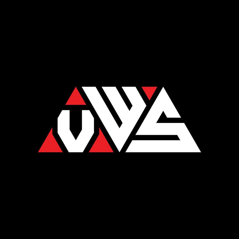 création de logo de lettre triangle vws avec forme de triangle. monogramme de conception de logo vws triangle. modèle de logo vectoriel vws triangle avec couleur rouge. vws logo triangulaire logo simple, élégant et luxueux. vws