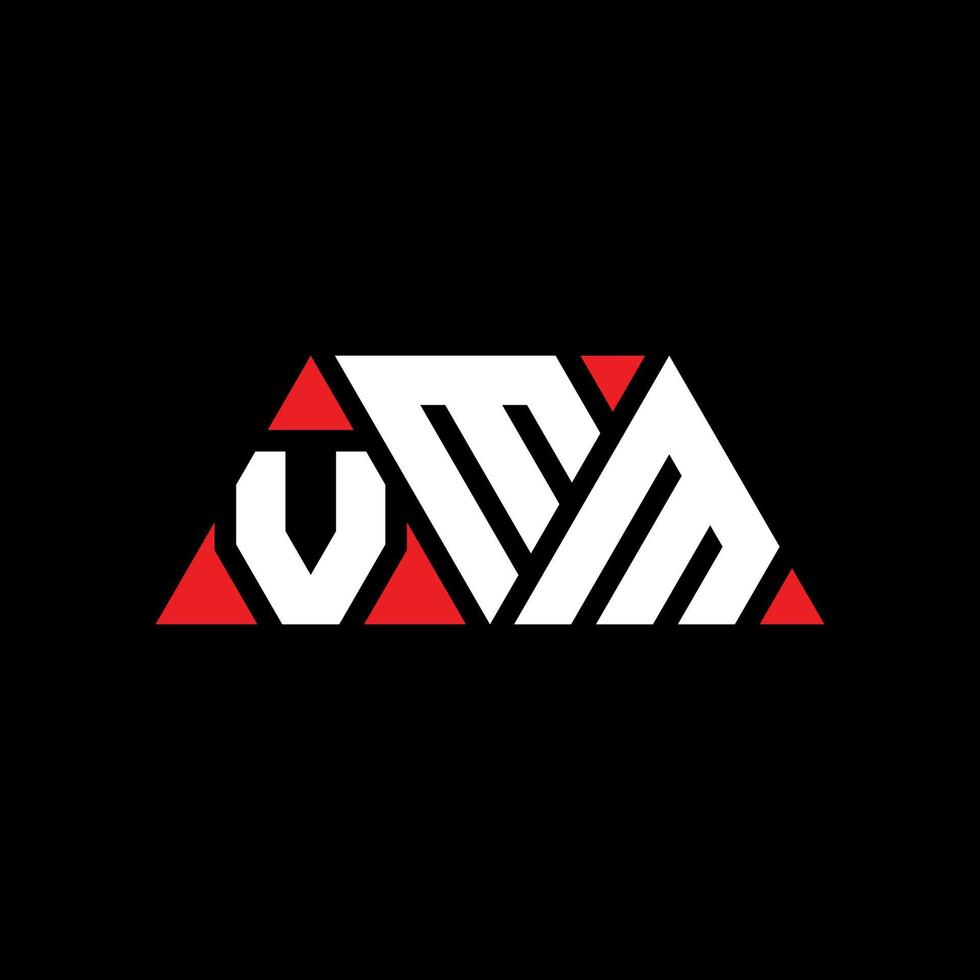 création de logo de lettre triangle vmm avec forme de triangle. monogramme de conception de logo triangle vmm. modèle de logo vectoriel triangle vmm avec couleur rouge. logo triangulaire vmm logo simple, élégant et luxueux. vmm