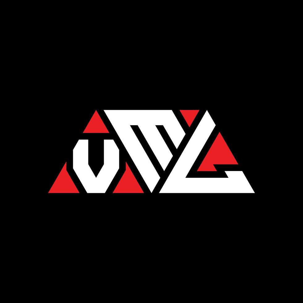 création de logo de lettre triangle vml avec forme de triangle. monogramme de conception de logo triangle vml. modèle de logo vectoriel triangle vml avec couleur rouge. logo triangulaire vml logo simple, élégant et luxueux. VML