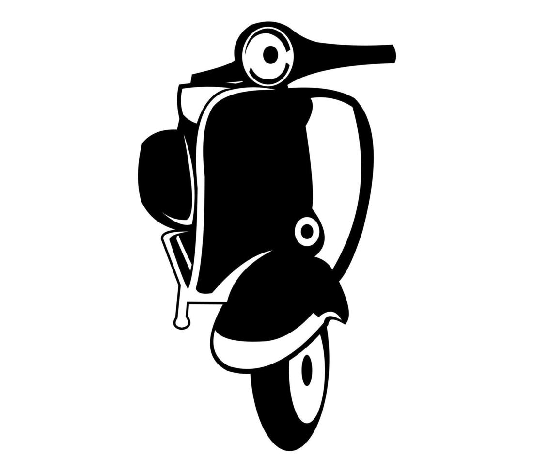 logo de moto - illustration vectorielle, la conception de l'emblème sur fond blanc a l'air cool de tous les côtés, adaptée aux bannières, logos, modèles vecteur