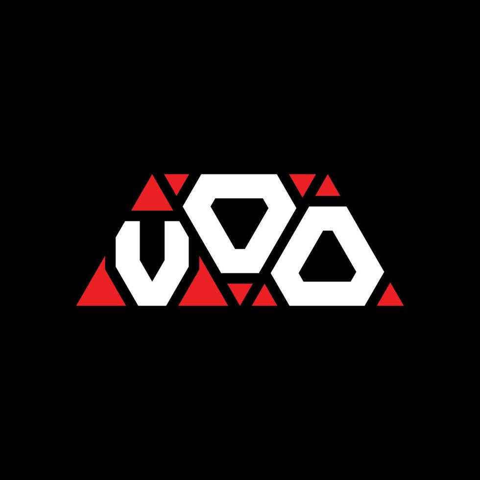 création de logo de lettre triangle voo avec forme de triangle. monogramme de conception de logo triangle voo. modèle de logo vectoriel triangle voo avec couleur rouge. logo triangulaire voo logo simple, élégant et luxueux. vaudou