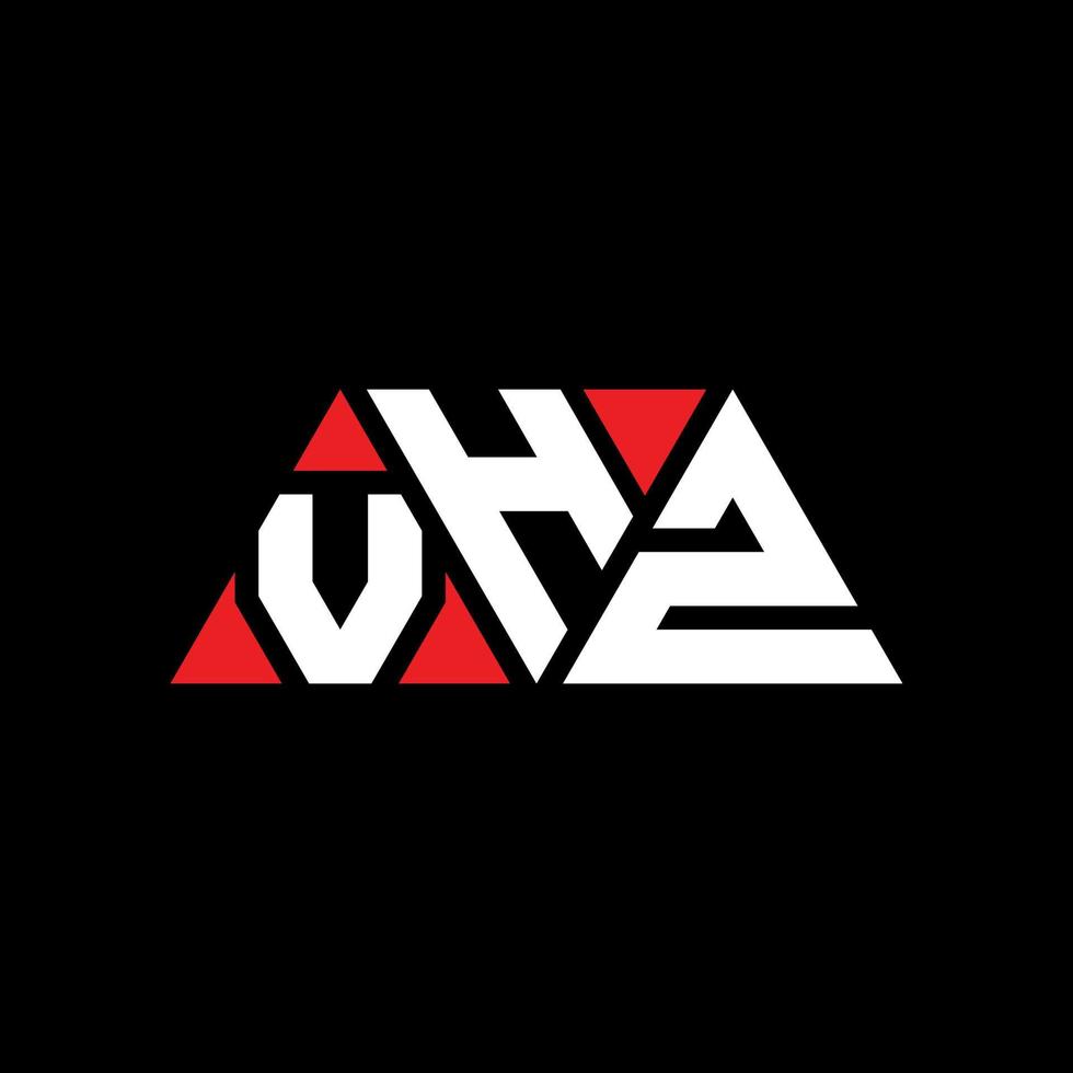 création de logo de lettre triangle vhz avec forme de triangle. monogramme de conception de logo triangle vhz. modèle de logo vectoriel triangle vhz avec couleur rouge. logo triangulaire vhz logo simple, élégant et luxueux. vhz