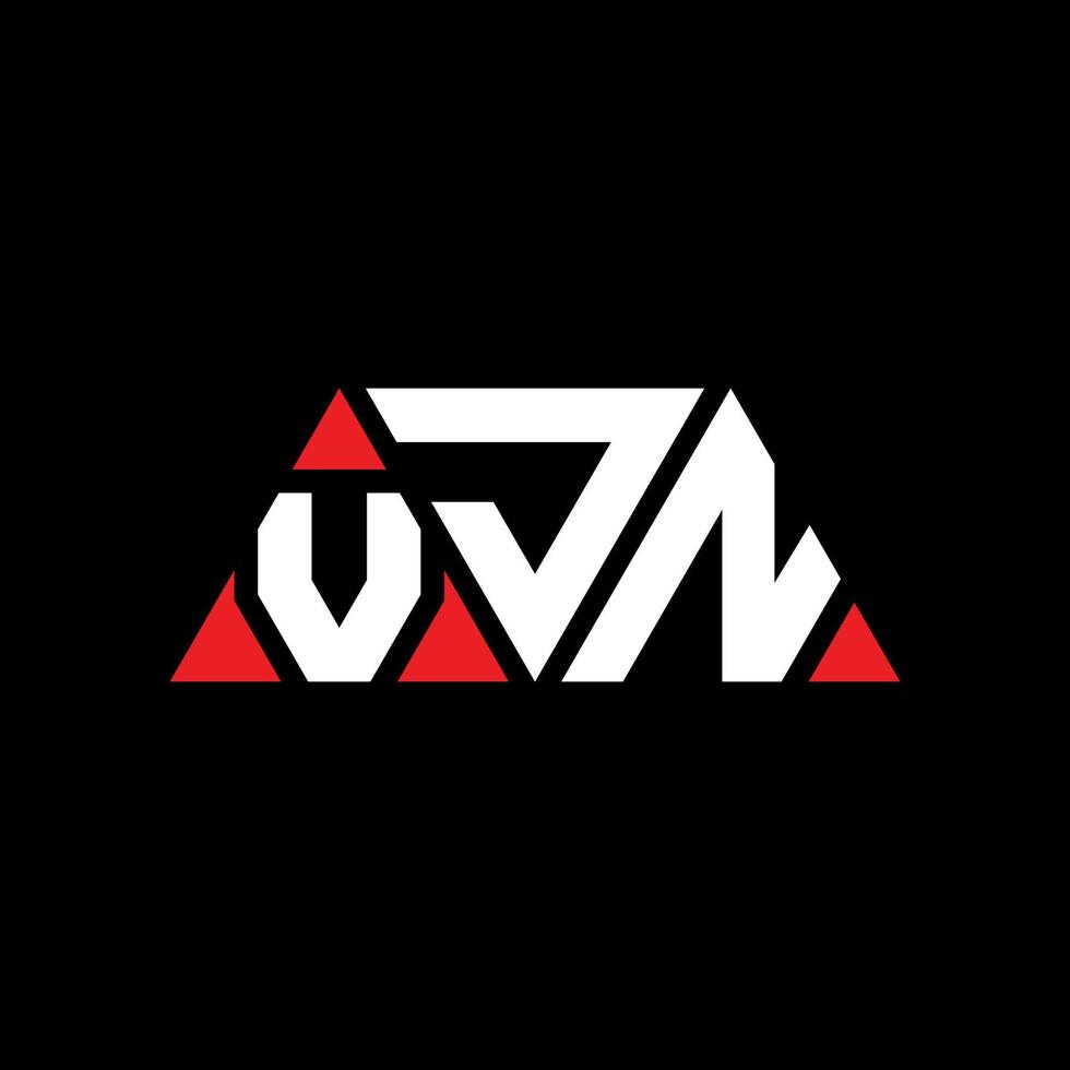 création de logo de lettre triangle vjn avec forme de triangle. monogramme de conception de logo triangle vjn. modèle de logo vectoriel triangle vjn avec couleur rouge. logo triangulaire vjn logo simple, élégant et luxueux. vjn