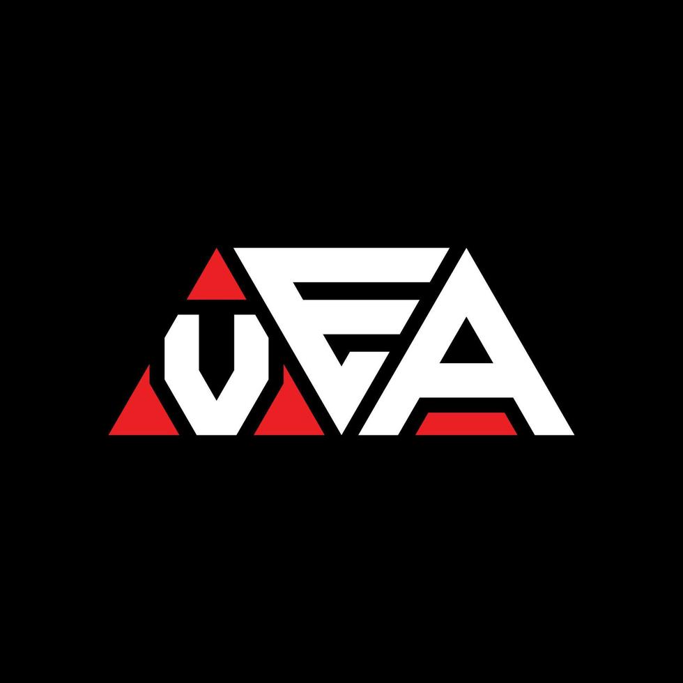 création de logo de lettre triangle vea avec forme de triangle. monogramme de conception de logo triangle vea. modèle de logo vectoriel triangle vea avec couleur rouge. logo triangulaire vea logo simple, élégant et luxueux. vea