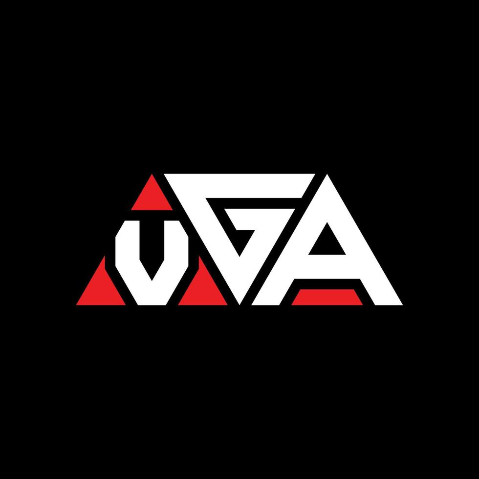 création de logo de lettre triangle vga avec forme de triangle. monogramme de conception de logo triangle vga. modèle de logo vectoriel triangle vga avec couleur rouge. vga logo triangulaire logo simple, élégant et luxueux. vga