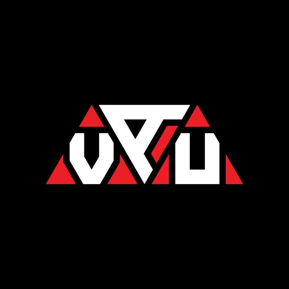 création de logo de lettre triangle vau avec forme de triangle. monogramme de conception de logo triangle vau. modèle de logo vectoriel triangle vau avec couleur rouge. logo triangulaire vau logo simple, élégant et luxueux. vau