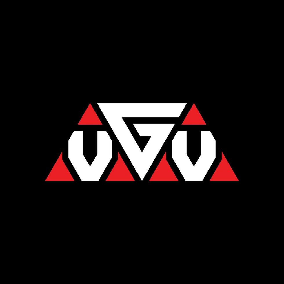 création de logo de lettre triangle vgv avec forme de triangle. monogramme de conception de logo triangle vgv. modèle de logo vectoriel triangle vgv avec couleur rouge. logo triangulaire vgv logo simple, élégant et luxueux. vgv