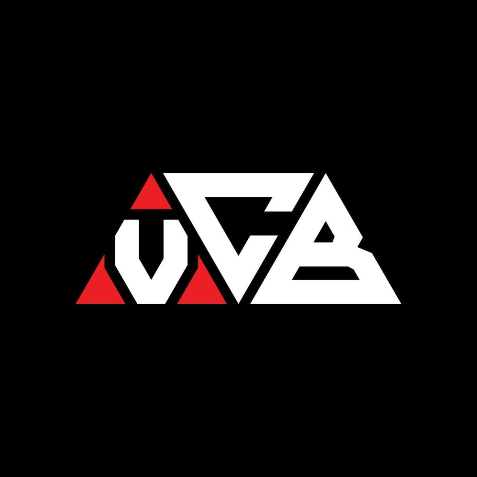 création de logo de lettre triangle vcb avec forme de triangle. monogramme de conception de logo triangle vcb. modèle de logo vectoriel triangle vcb avec couleur rouge. logo triangulaire vcb logo simple, élégant et luxueux. VCB