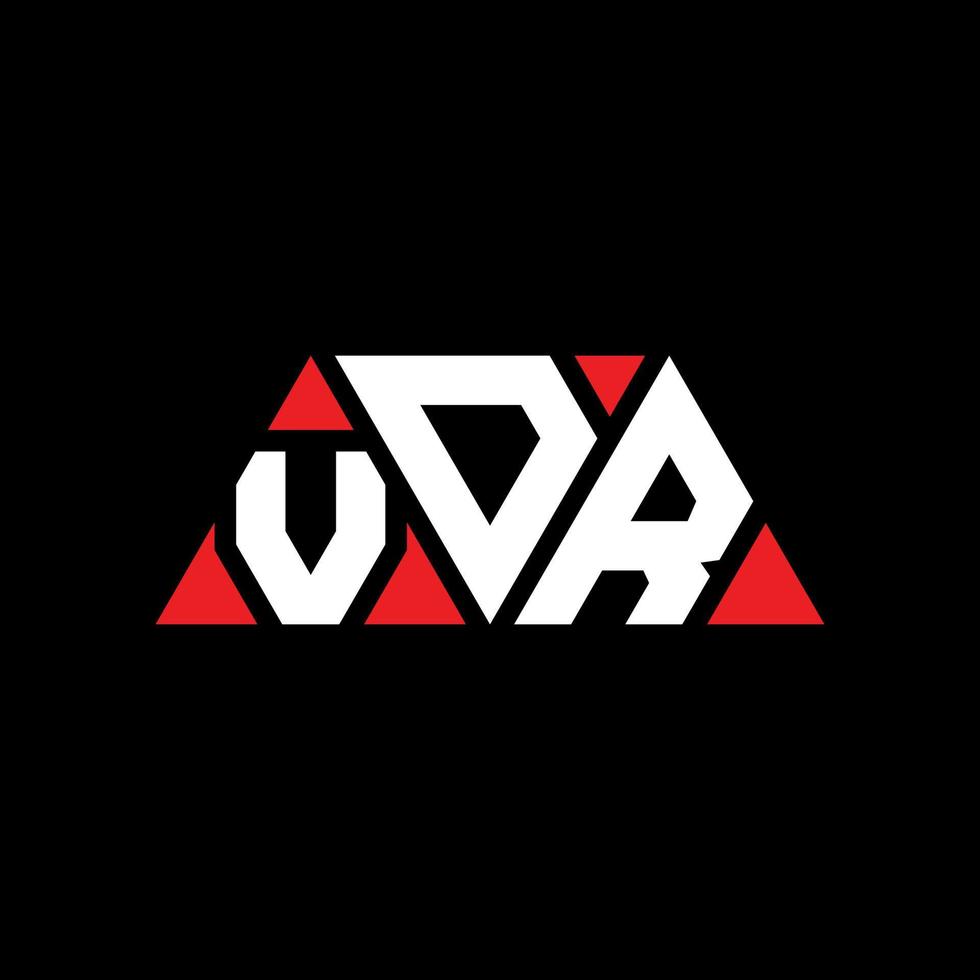 création de logo de lettre triangle vdr avec forme de triangle. monogramme de conception de logo triangle vdr. modèle de logo vectoriel triangle vdr avec couleur rouge. logo triangulaire vdr logo simple, élégant et luxueux. vdr