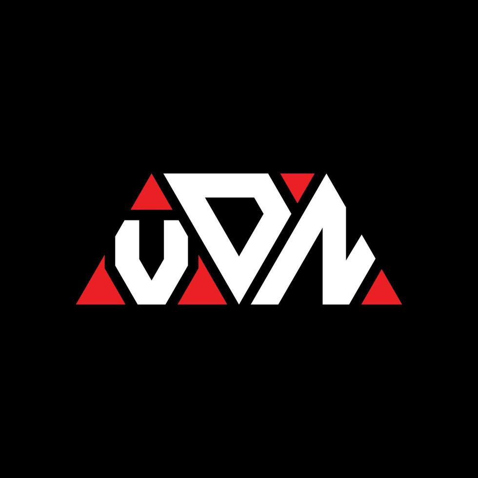 création de logo de lettre triangle vdn avec forme de triangle. monogramme de conception de logo triangle vdn. modèle de logo vectoriel triangle vdn avec couleur rouge. logo triangulaire vdn logo simple, élégant et luxueux. vdn