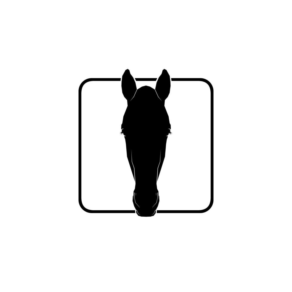 silhouette de tête de cheval pour logo, icône-symbole, pictogramme ou élément de conception graphique. illustration vectorielle vecteur