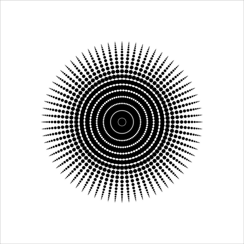 mandala, forme de cercle en forme d'étoile à huit branches. illustration vectorielle vecteur