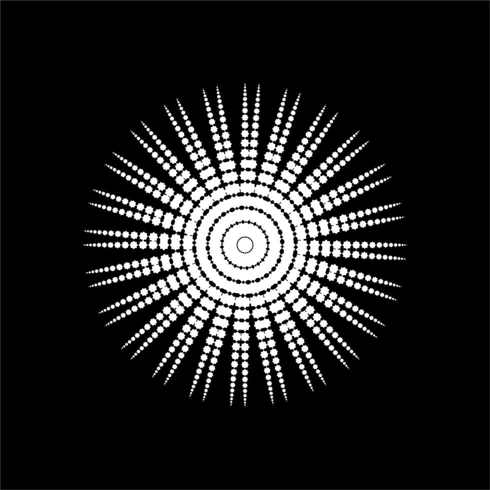 mandala, forme de cercle en forme d'étoile à huit branches. illustration vectorielle vecteur