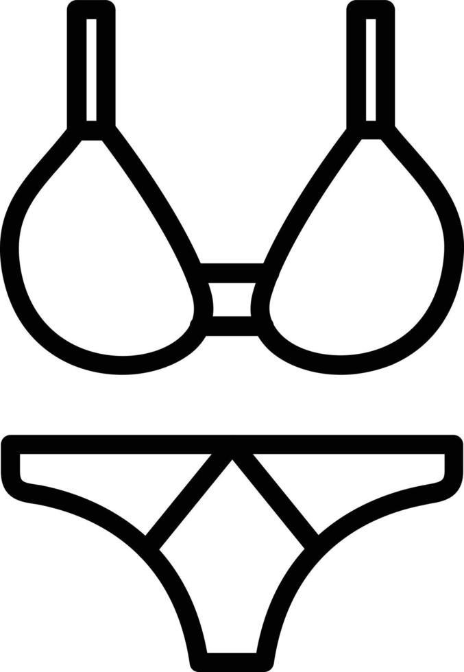 icône de ligne de vecteur de maillot de bain