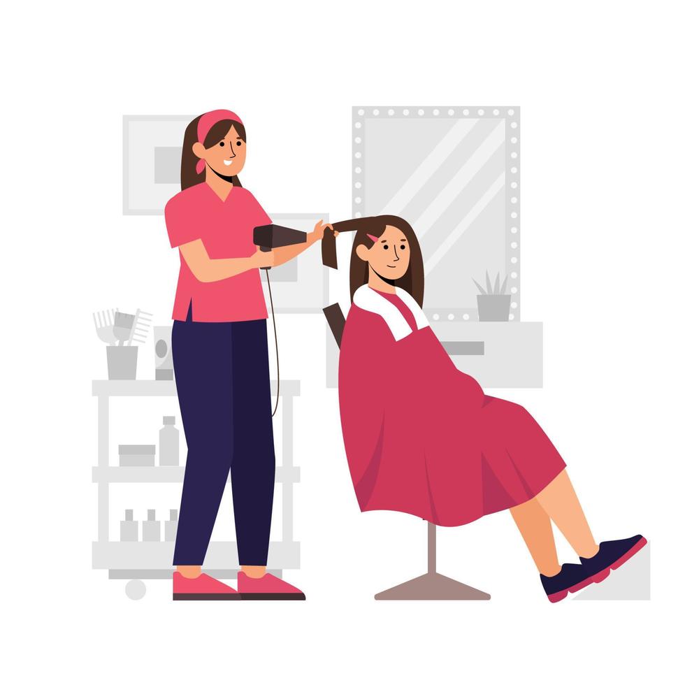 coiffeur pour femmes vecteur