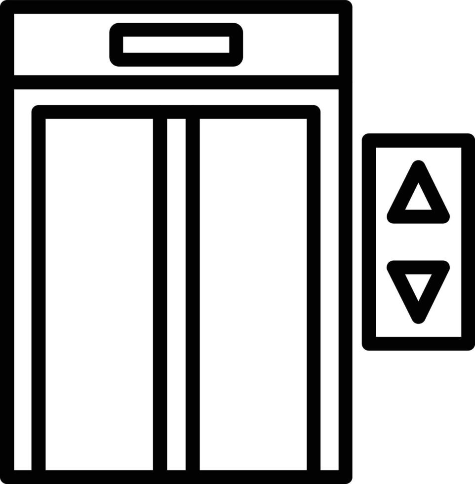 icône de ligne vecteur ascenseur
