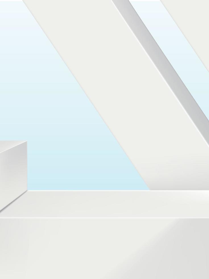 arrière-plan ou plate-forme d'affichage de produit à géométrie minimale, arrière-plan blanc et pastel vecteur