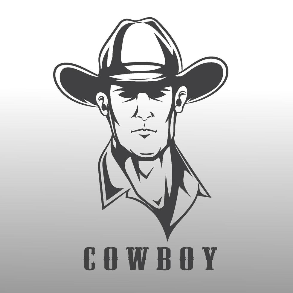 vecteur de logo de cow-boy