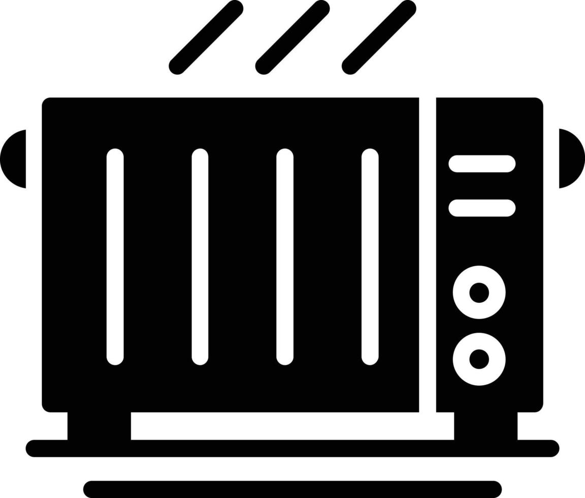 icône de vecteur de glyphe de chauffage électrique