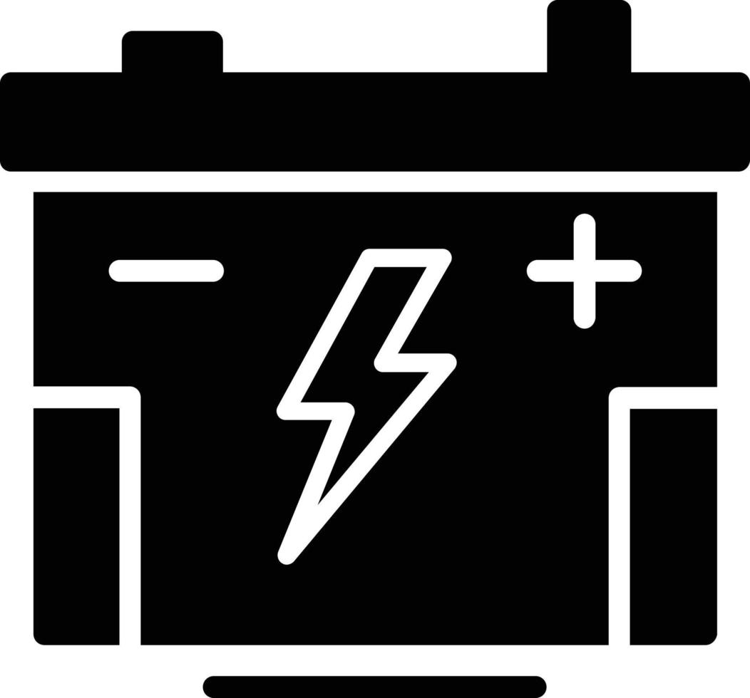 icône de vecteur de glyphe d'accumulateur