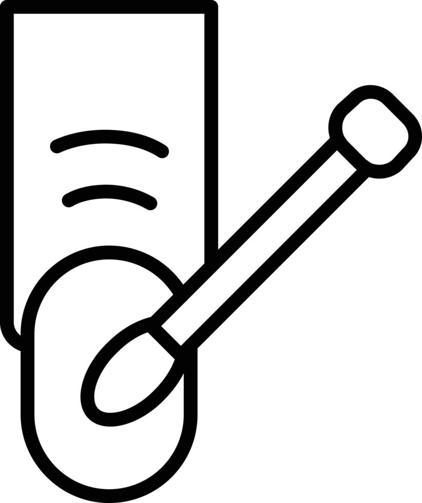 icône de ligne de vecteur de vernis à ongles