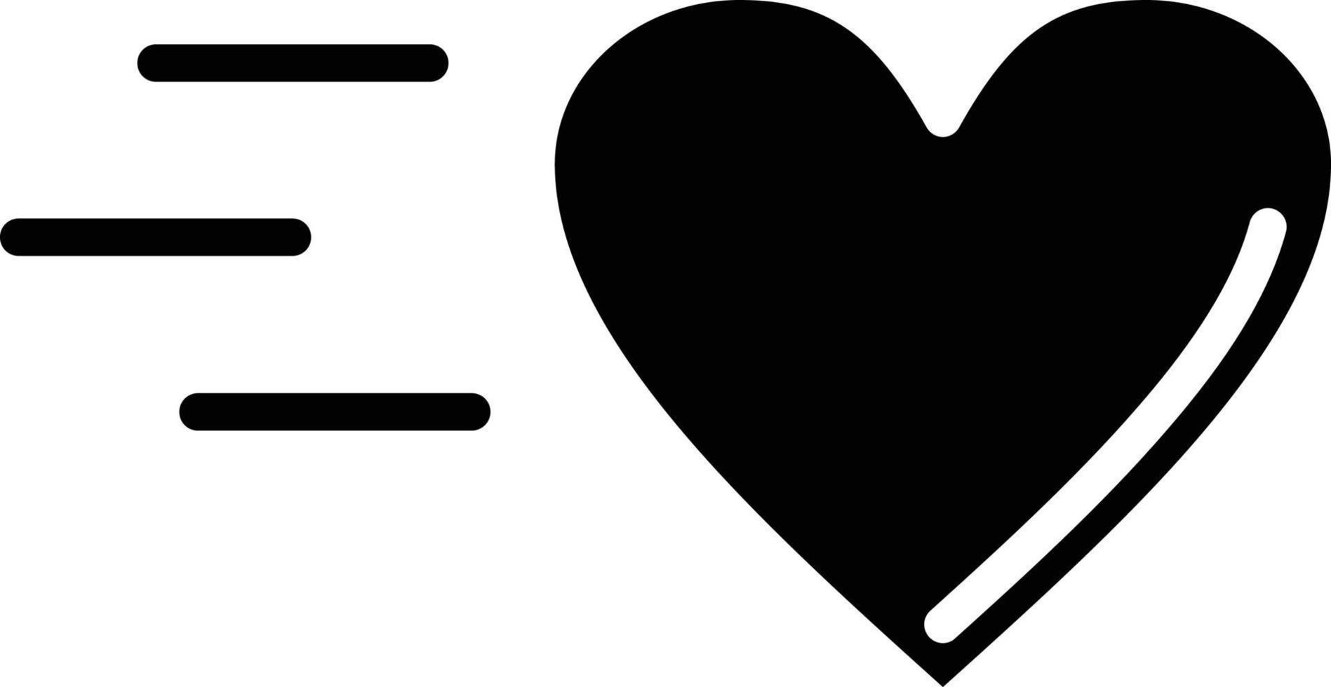 icône de vecteur de glyphe de coeur