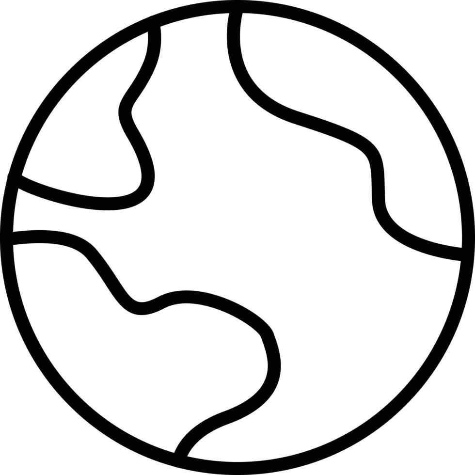 icône de ligne de vecteur de terre
