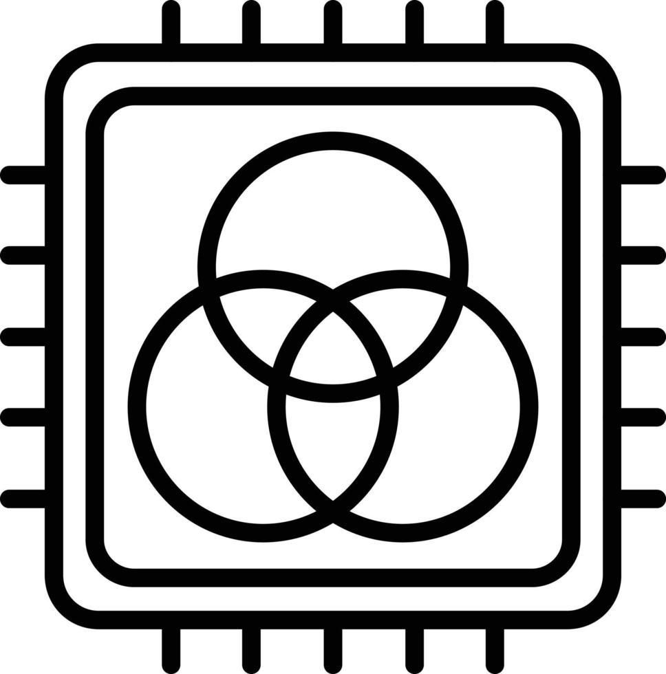 icône de ligne vectorielle rvb vecteur