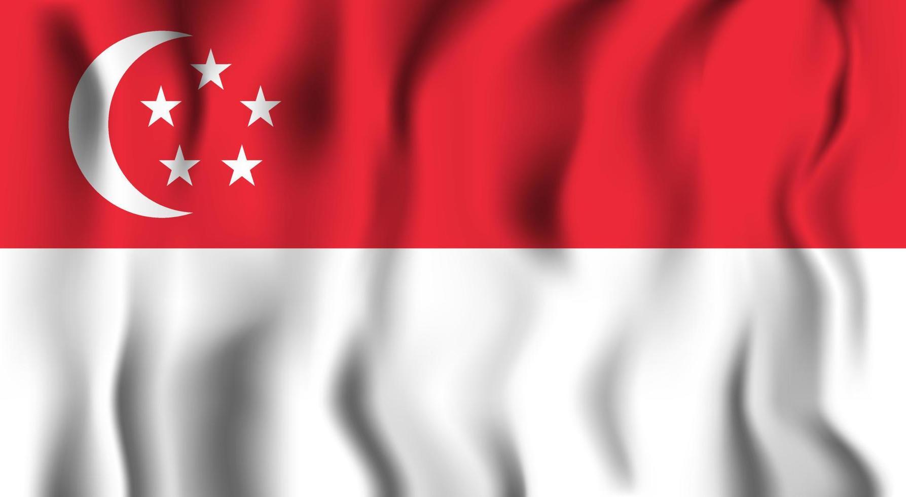 drapeau national de singapour vecteur