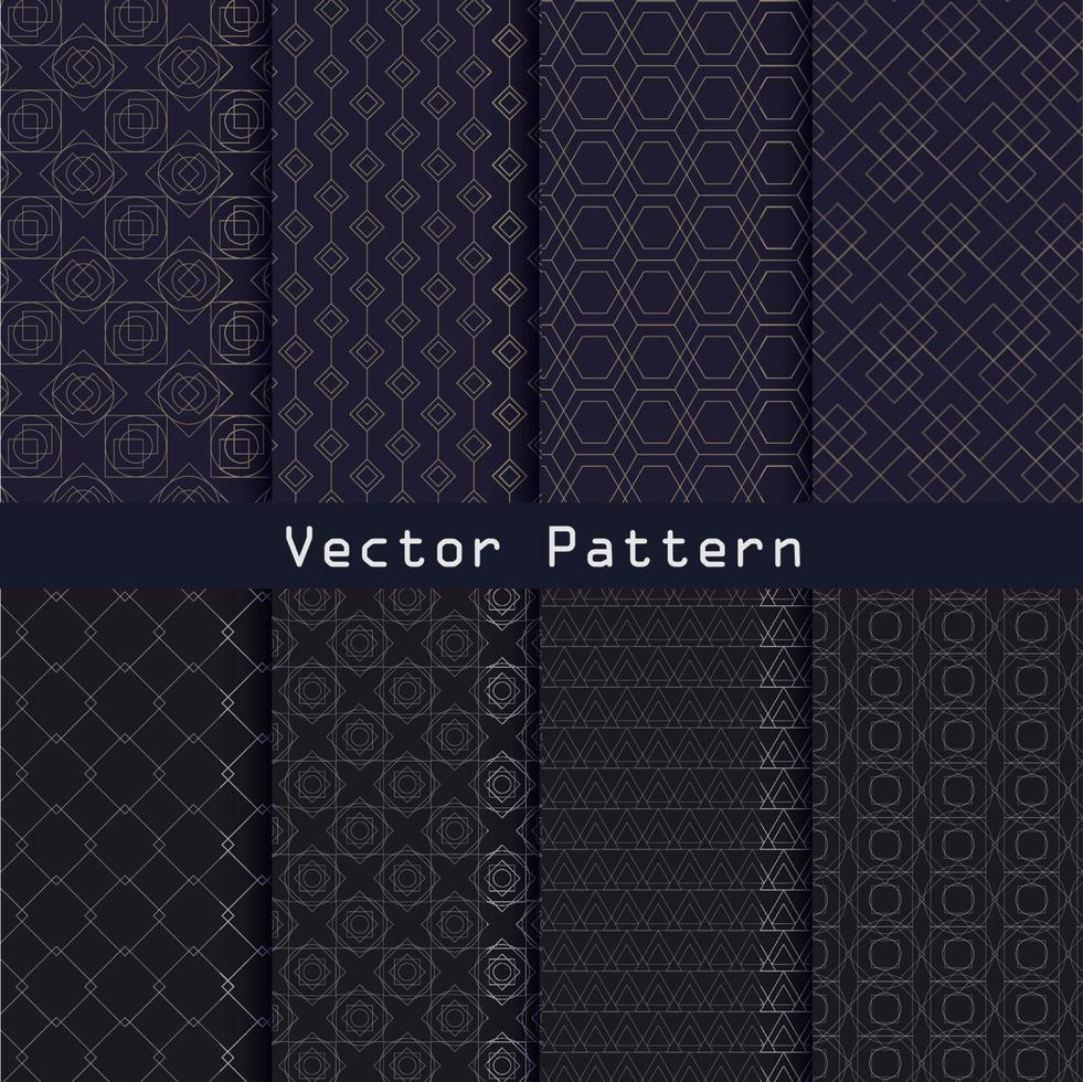 conception de collection de motifs de luxe géométrique de vecteur