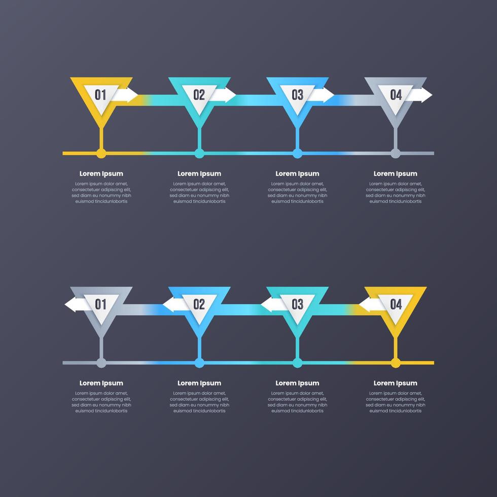 vecteur de conception de modèle infographique d'étapes commerciales