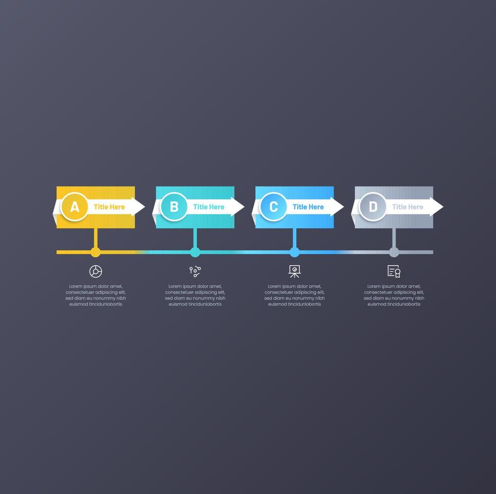 vecteur de conception de modèle infographique d'étapes commerciales