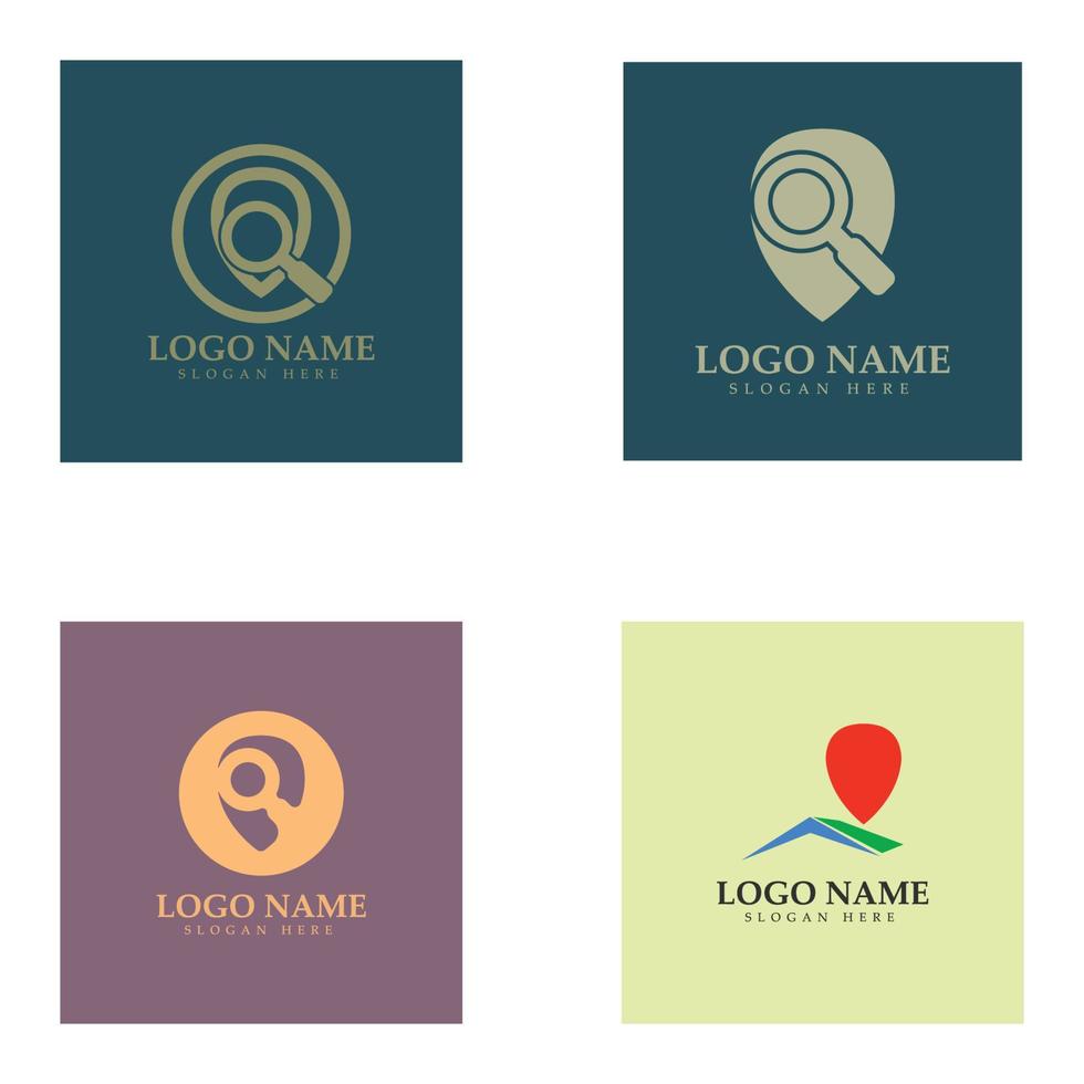 rechercher trouver des cartes de localisation de broches gps point logo design concept moderne illustration vectorielle vecteur