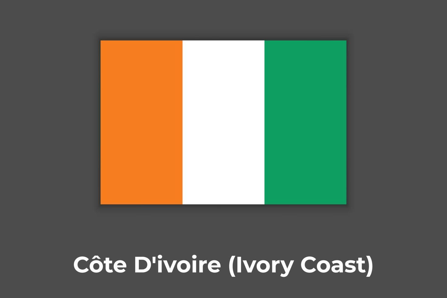 le drapeau national de la côte d'ivoire vecteur