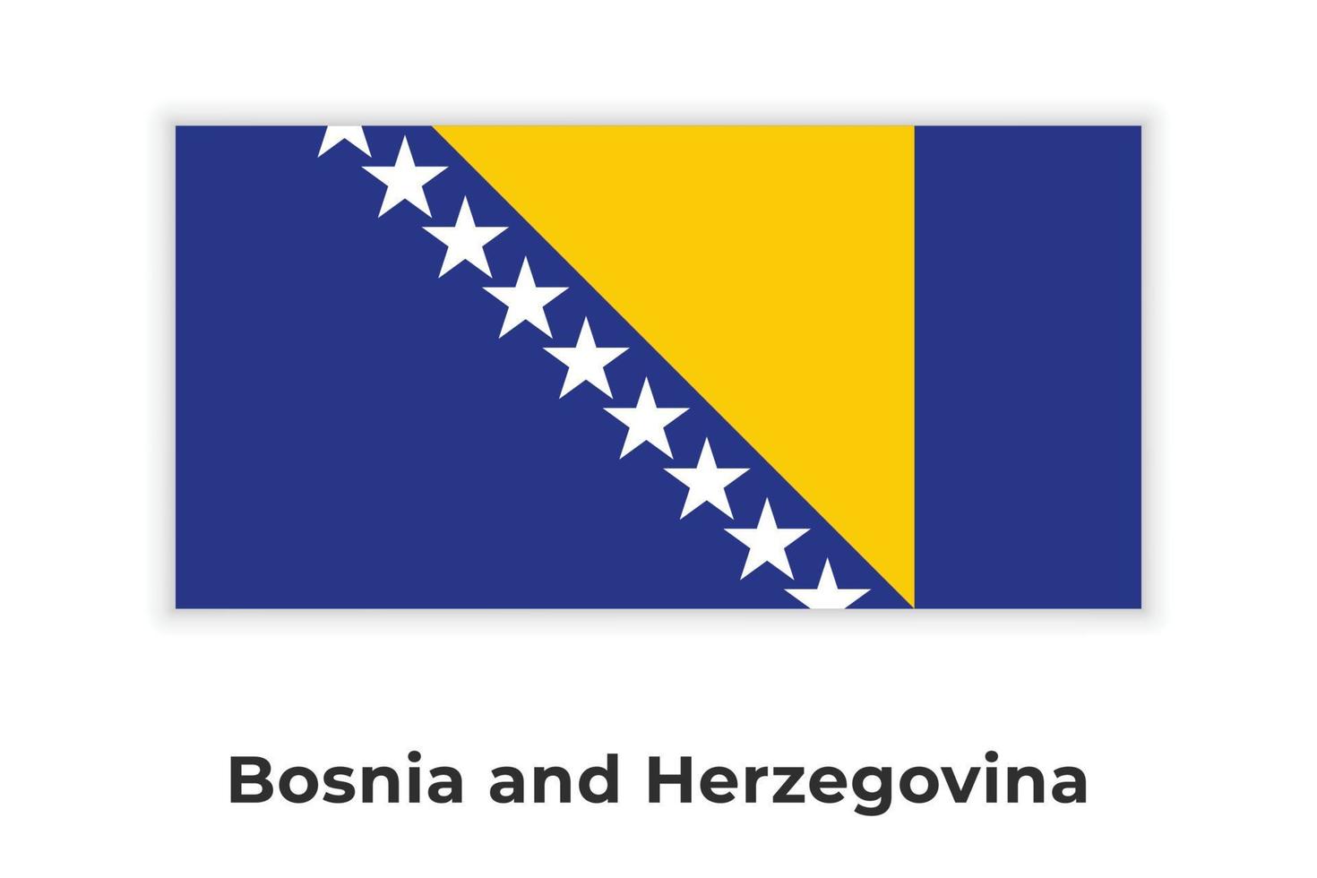 le drapeau national de la bosnie-herzégovine vecteur