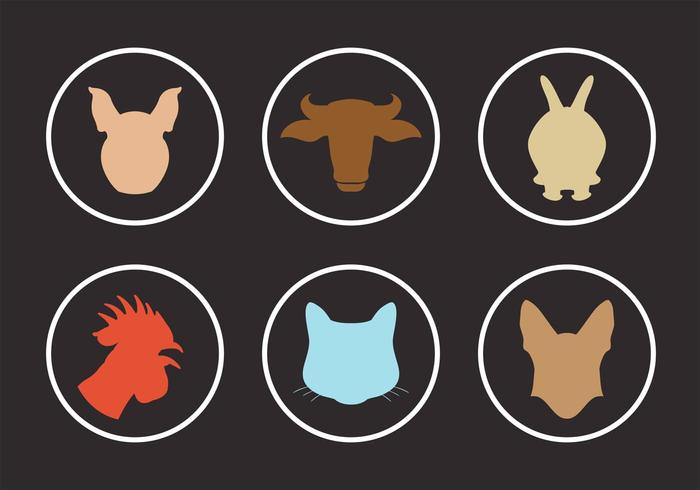 Vector Collection de silhouettes d'animaux