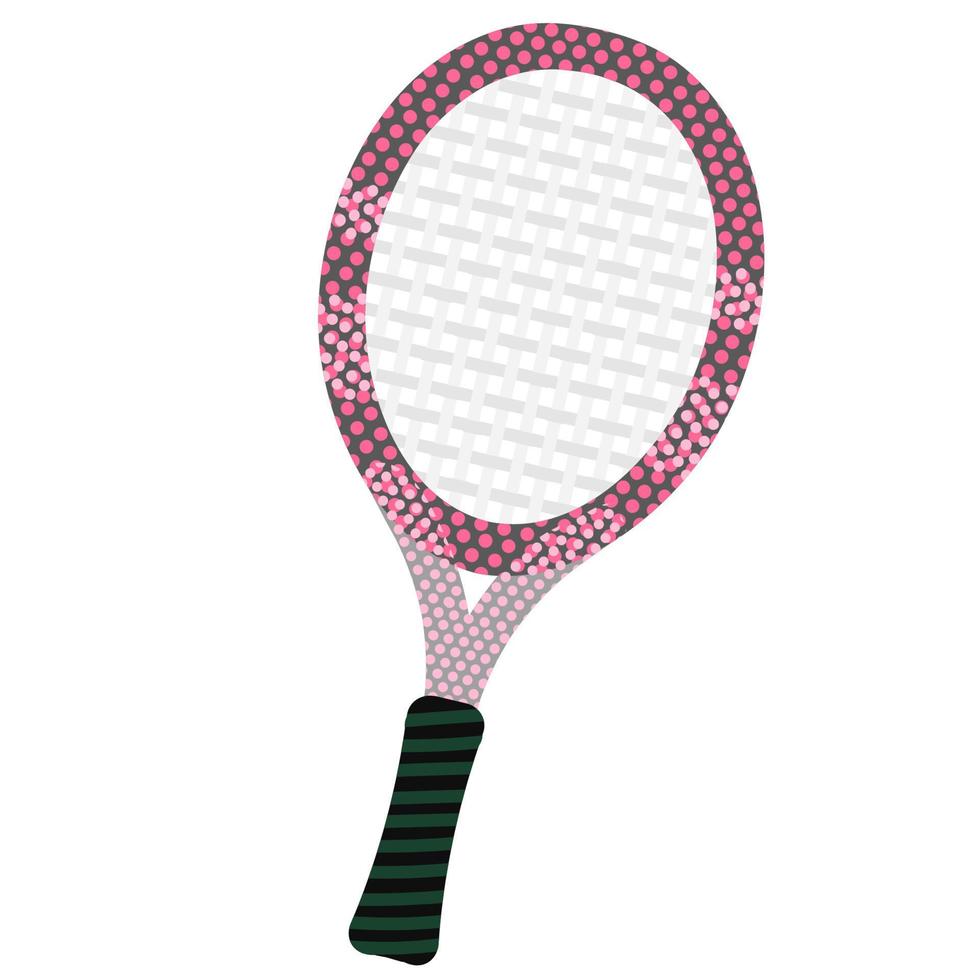 illustration colorée de raquette de tennis vecteur