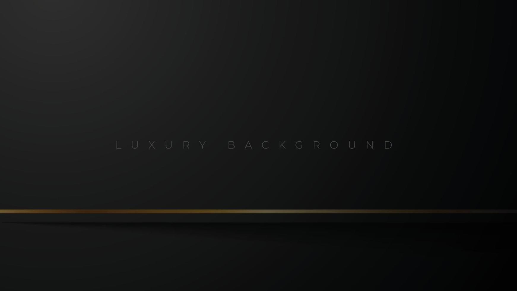 fond noir de luxe abstrait avec des lignes dorées. fond sombre élégant minimal. illustration vectorielle premium vecteur